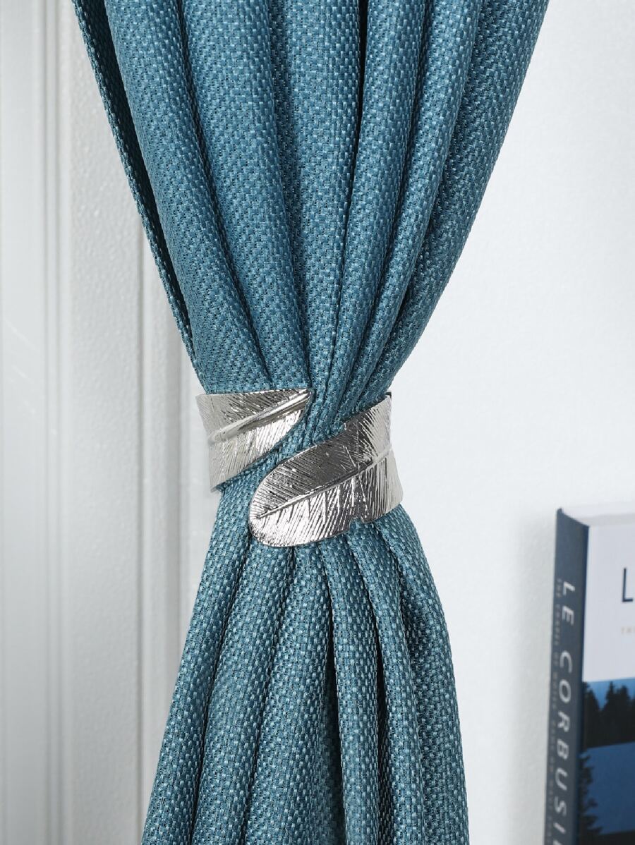 1pc lá thiết kế rèm cản trở - Bạc - Xem 1