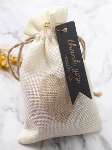 100pcs "Thank You" Gift Tags With 25cm Jute Twine - Multicolor - View 6