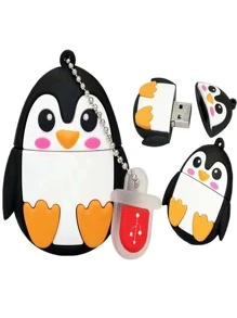 1 pieza Memoria USB con diseño de pingüino - Blanco - Ver 1