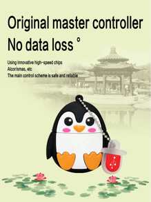 1 pieza Memoria USB con diseño de pingüino - Blanco - Ver 7