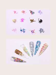 8Pcs Mixed Nail Art Decoration Set & 2Pcs Tool Set Diy Nail Charms Nail Gems Nail Supplies Nails - Multicolor - View 6