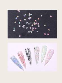 8Pcs Mixed Nail Art Decoration Set & 2Pcs Tool Set Diy Nail Charms Nail Gems Nail Supplies Nails - Multicolor - View 5