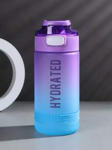 1pc Ombre Letter Graphic Water Bottle - Multicolor - View 6