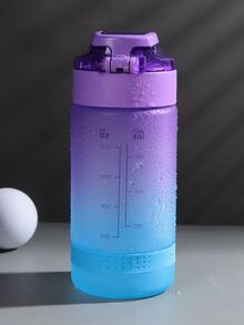 1pc Ombre Letter Graphic Water Bottle - Multicolor - View 2