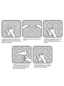 10入組馬賽克圖案廚房貼紙 - 彩色 - 查看 3