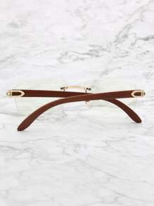 Men Square Rimless Eyeglasses Clear Glasses Accessories