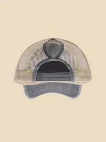 Sombrero de camionero desgarro - Gris - Ver 2