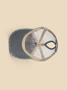 Sombrero de camionero desgarro - Gris - Ver 4