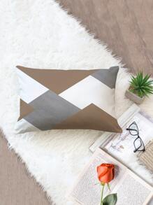 1pc Geometric Pattern Cushion Cover Without Filler