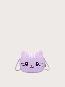 女孩卡通貓設計包 - 紫色 - 查看 5