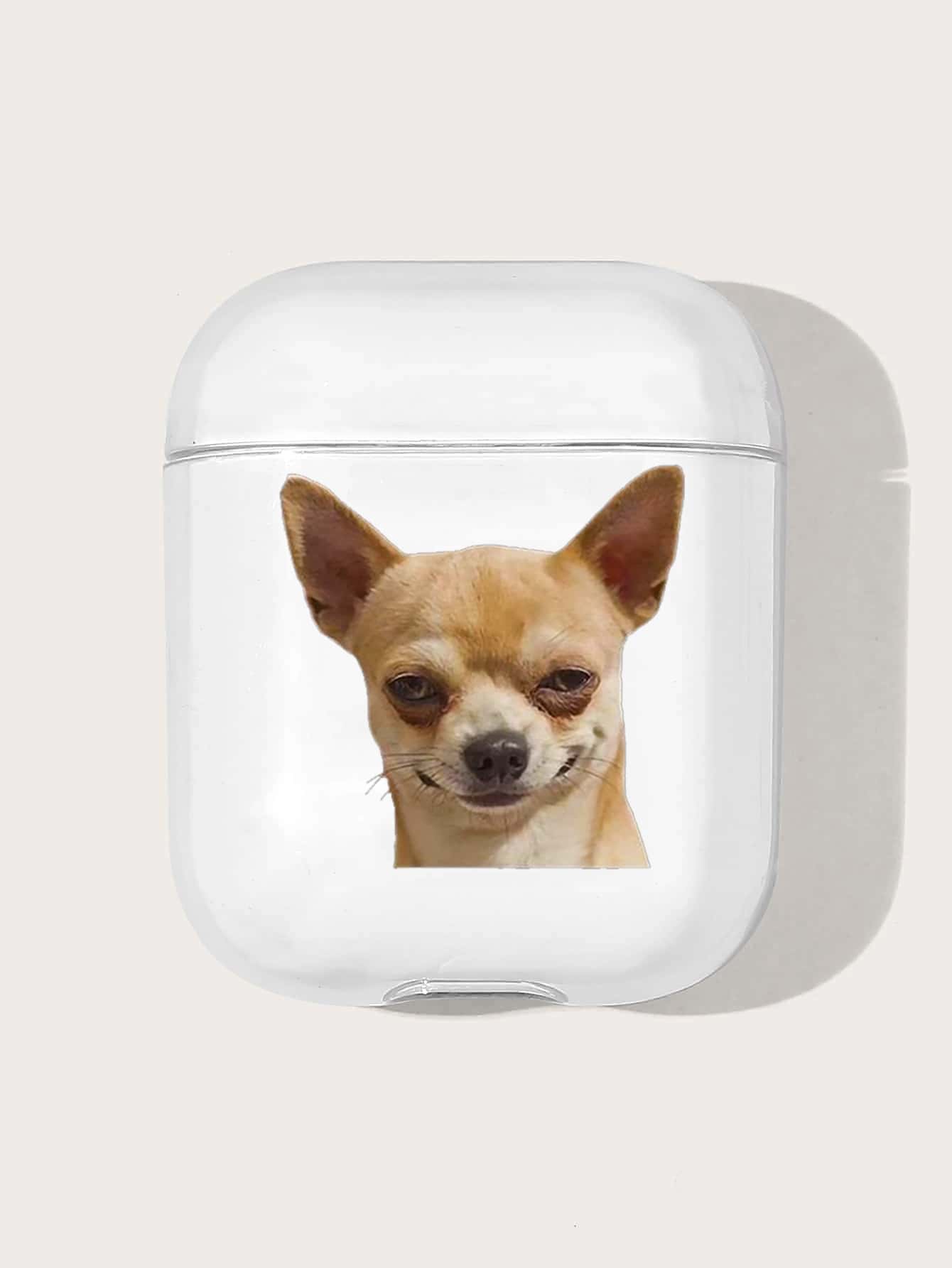 狗狗圖案AirPods耳機盒保護套 - 無色 - 查看 1