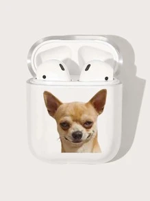 狗狗圖案AirPods耳機盒保護套 - 無色 - 查看 5