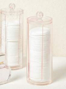 SHEIN BASIC LIVING Exclusive Facial Pad Organizer-Clear Peach Blush - Pink - View 1