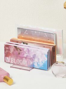 SHEIN BASIC LIVING Exclusive BPA-Free Plastic Divided Makeup Palette Organizer—Clear Peach Blush - Pink - View 2