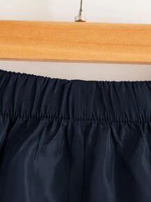 SHEIN Tween Boy Reflective Geo Print Shorts - Navy Blue - View 5