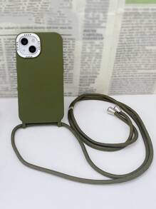 Funda de móvil unicolor con acollador - Verde militar - Ver 1