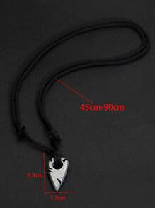 Fashionable and Popular Men Triangle Charm Necklace Alloy for Jewelry Gift and for a Stylish Look - Antique Silver - View 4