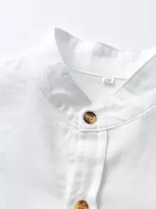 SHEIN Camisa De Bolso Com Remendo Para Garoto Jovem