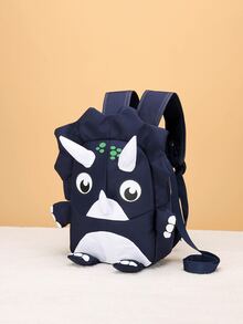 Mochila de niños con dibujos animados - Azul Marino - Ver 3