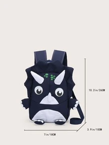 Mochila de niños con dibujos animados - Azul Marino - Ver 4