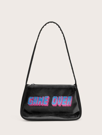 ROMWE Sac porté épaule à lettres