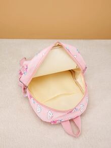 女孩卡通圖形經典背包 - 粉色 - 查看 4