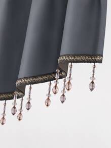 1 pieza Cenefa de ventana con diseño de cuenta - Gris - Ver 2