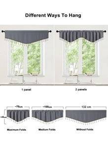 1 pieza Cenefa de ventana con diseño de cuenta - Gris - Ver 3