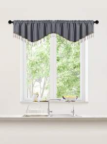 1 pieza Cenefa de ventana con diseño de cuenta - Gris - Ver 4