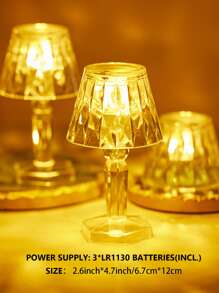 1 pieza Lámpara de escritorio transparente de plástico - Amarillo - Ver 4