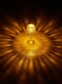 1 pieza Lámpara de escritorio transparente de plástico - Amarillo - Ver 5