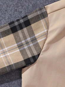 Boys Plaid Slant Pocket Shirt Without Tee - Multicolor - View 7