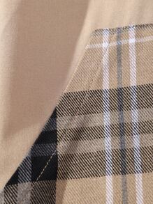 Boys Plaid Slant Pocket Shirt Without Tee - Multicolor - View 8