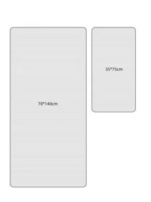 2pcs Solid Bath Towel Set - Khaki - View 4