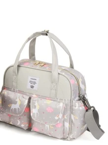 LEQUEEN Geantă pentru scutece cu imprimeu Unicorn