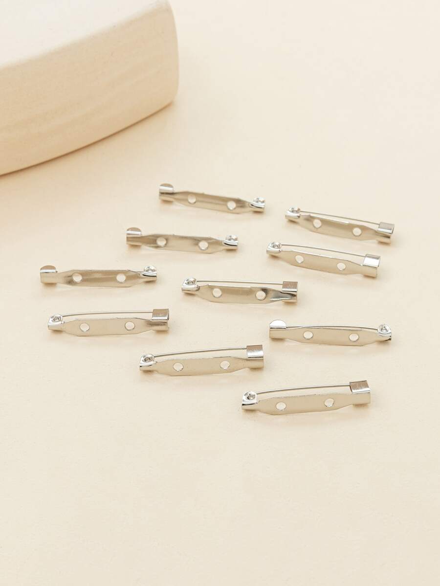 10 chiếc ghim phụ kiện trang sức DIY - Bạc - Xem 1