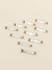 10 chiếc ghim phụ kiện trang sức DIY - Bạc - Xem 2