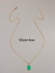 Fashionable and Popular Men Geometric Pendant Necklace Alloy for Jewelry Gift and for a Stylish Look - Yellow Gold - View 3