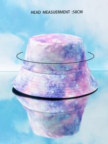 1pc Reversible Starry Sky Print Bucket Hat, Ideal Gift For Women Outdoor Travel & Vacation