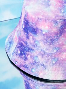 1pc Reversible Starry Sky Print Bucket Hat, Ideal Gift For Women Outdoor Travel & Vacation