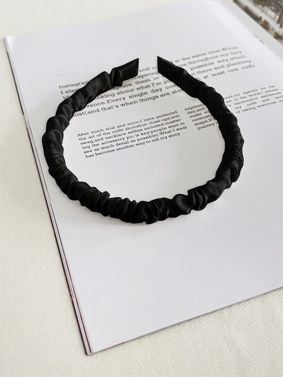 Solid Ruched Headband Casual