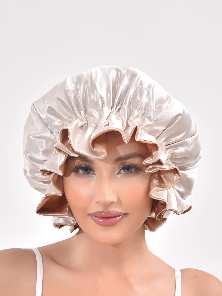 1pc Women Stylish Solid Satin Hair Bonnet Silk Bonnet Satin Bonnet Valentine's Day Valentines