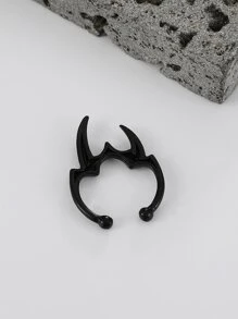 1pc Mini Personalized Punk Bull Horns Nose Ring Fashion Body Jewelry For Women - Black - View 4