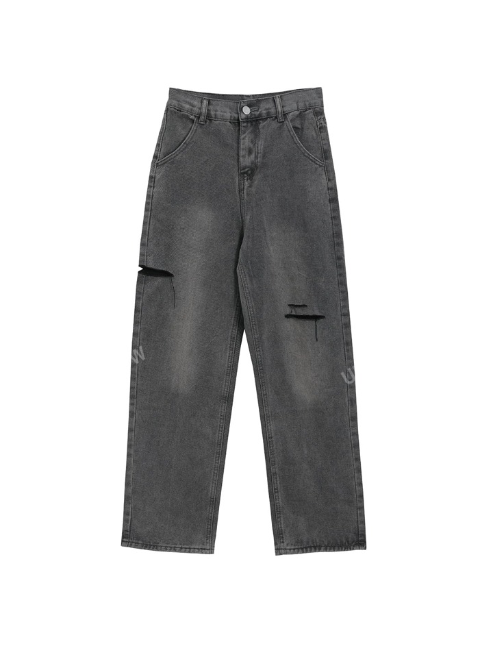 ボタンフライ ワイドレッグジーンズ r-4468 TRF ワイドレッグ ミッドライズジーンズ - ブルー/グレー | ZARA