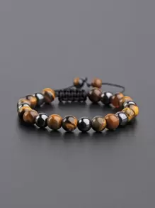 Fashionable and Popular Men Minimalist Beaded Bracelet for Jewelry Gift and for a Stylish Look