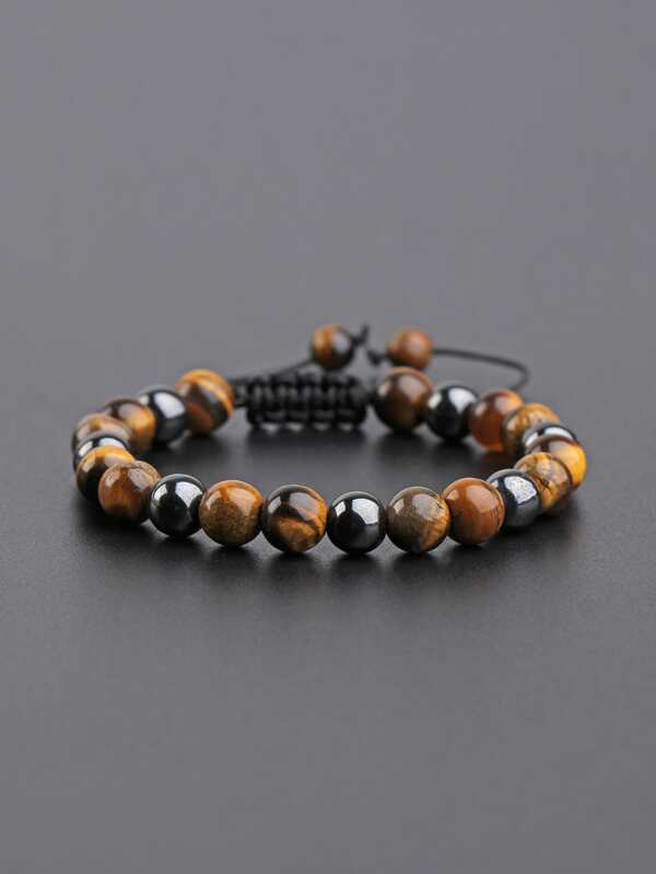 Fashionable and Popular Men Minimalist Beaded Bracelet for Jewelry Gift and for a Stylish Look