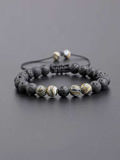Fashionable and Popular Men Stone Beaded Bracelet for Jewelry Gift and for a Stylish Look