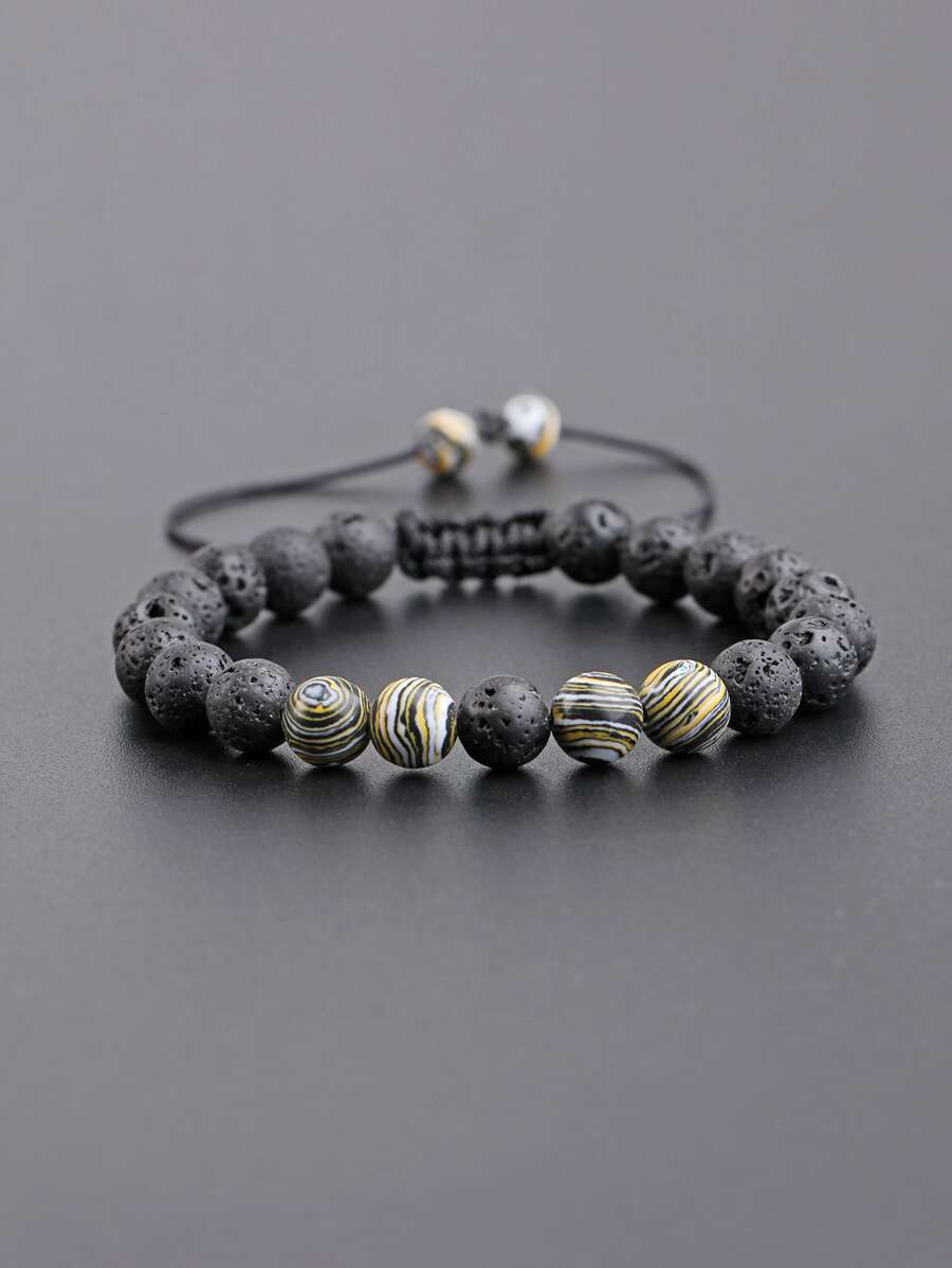 Fashionable and Popular Men Stone Beaded Bracelet for Jewelry Gift and for a Stylish Look