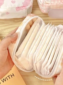 1入組卡通圖案隨機衛生巾收納袋 - 彩色 - 查看 3