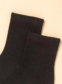 8 pares Calcetines de tripulación unicolor - Negro - Ver 3